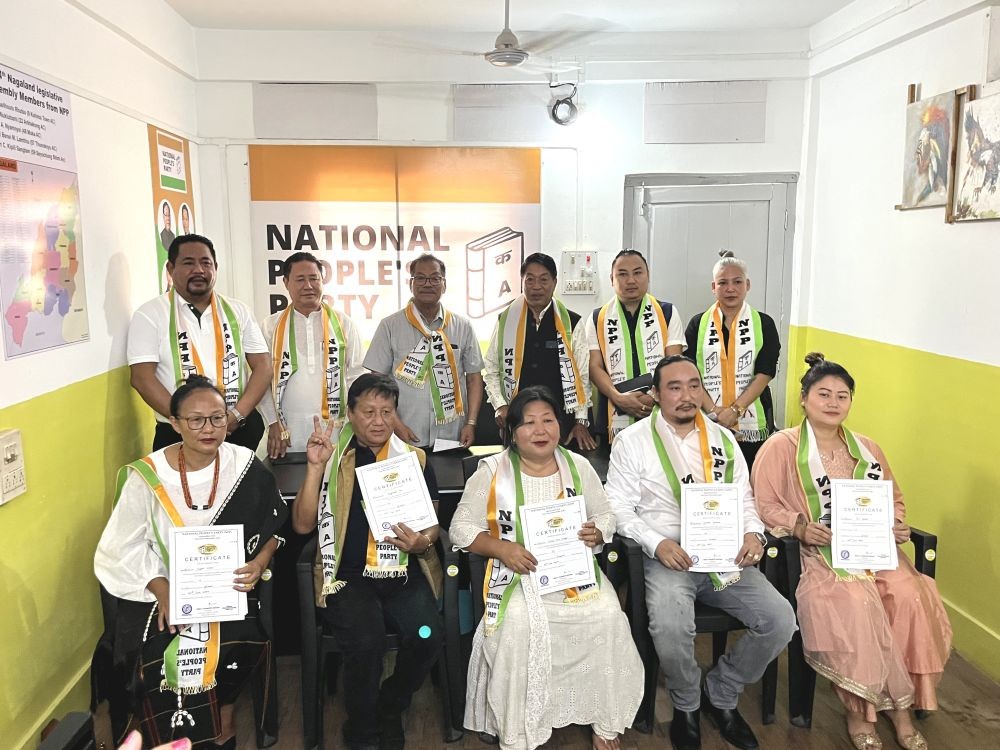Five candidates were given NPP tickets on June 10 in the first phase for the upcoming urban local bodies elections for the Dimapur Municipal Council. (Photo Courtesy: NPP Media)